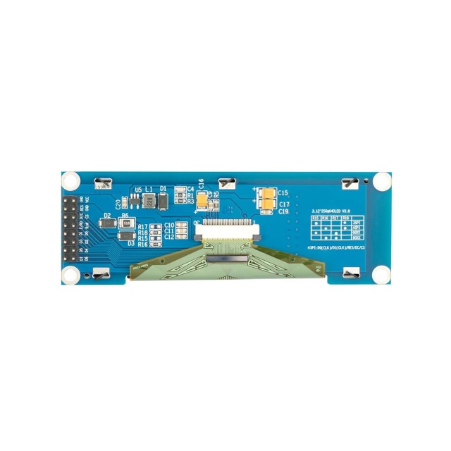 3.12" OLED Display Module - 256x64 Resolution + SSD1322 Driver, SPI Interface Compatible with Arduino/ESP8266
