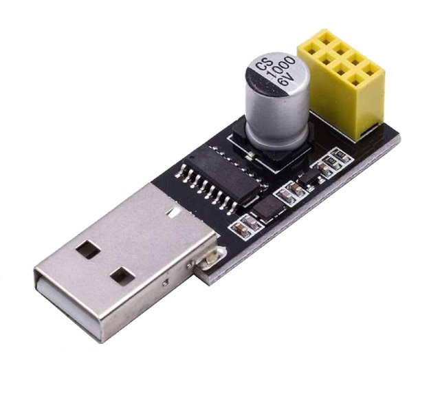 USB to ESP8266 Serial Adapter – CH340G Based Programmer & Debugger for ESP-01/01S Modules, Plug-and-Play for IoT Development