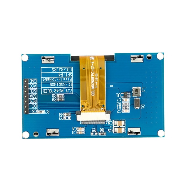 2.42 Inch OLED Display Module 128×64 Resolution SSD1309 Driver SPI I2C Interface Screen for Arduino MCU Project