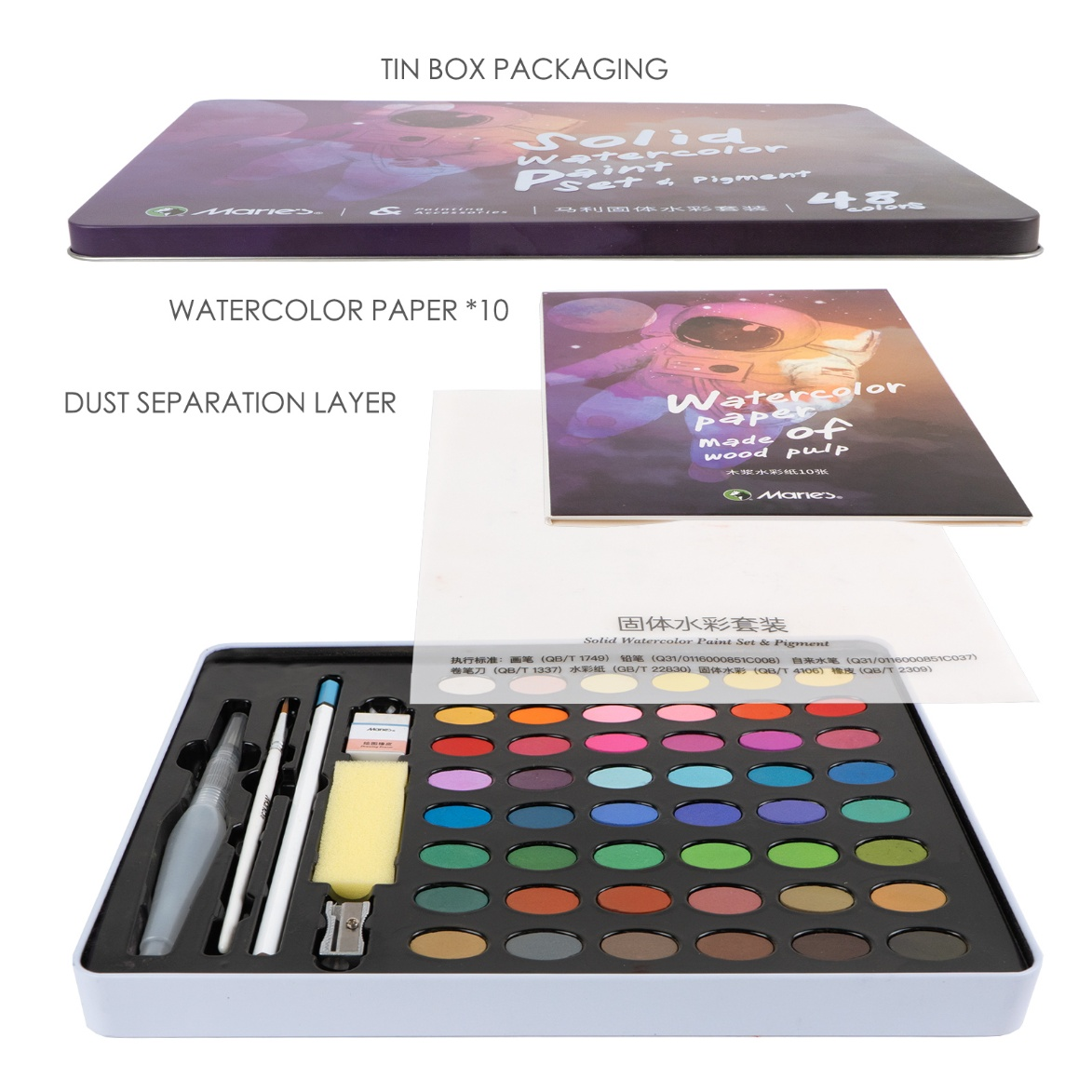 SOLID WATERCOLOUR PAINT SET