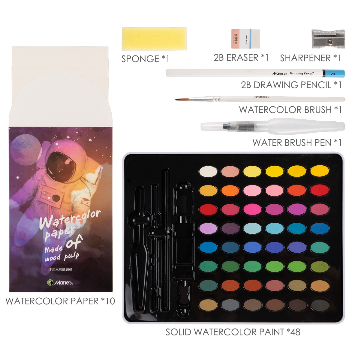 SOLID WATERCOLOUR PAINT SET