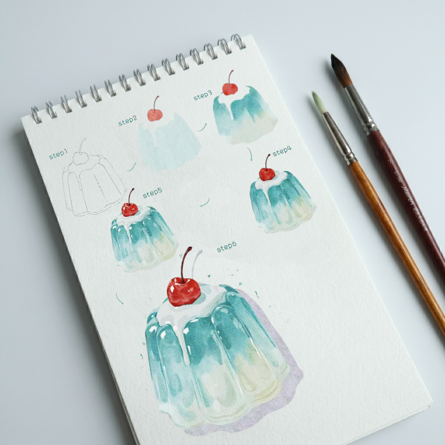 Marie's Gemini 300g A4 Spiral Watercolor Notebook