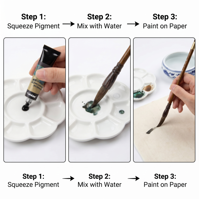 Marie's 12-Color Chinese Painting Paints