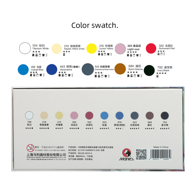 Marie's Masters Artist Oil Painting Set 10-Color 40ml