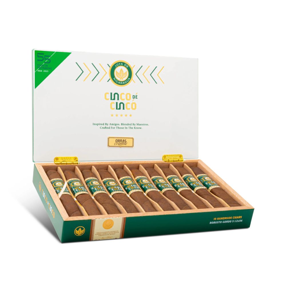 JOYA DE NICARAGUA 尼加拉瓜珍宝 CINCO DE CINCO ROBUSTO GORDO 五分之五 罗伯图 戈多 10支/盒
