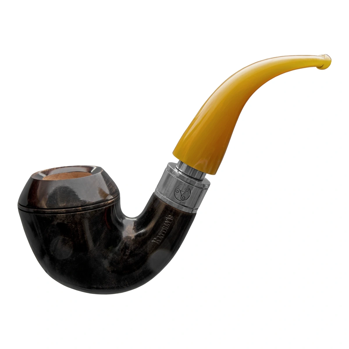 Rattray's 拉特雷 Monarch 灰色 15 黄色烟嘴 烟斗