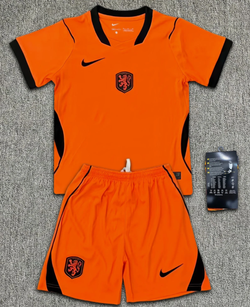 2026 WORLD CUP NETHERLANDS Home Kids Kit Soccer Jerseys With Socks