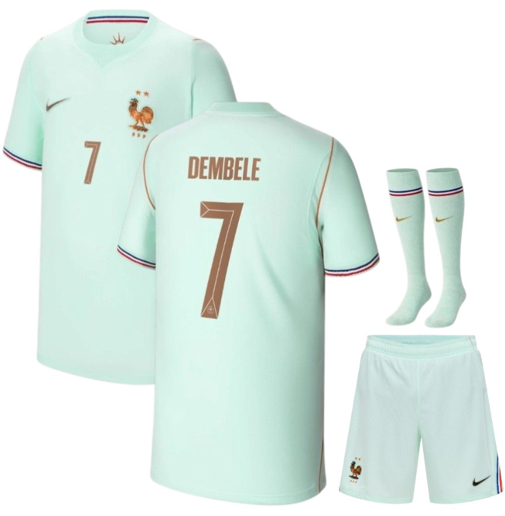 WORLD CUP 2026 France Away Kids Kit Mbappe Dembélé Soccer Jerseys With Socks
