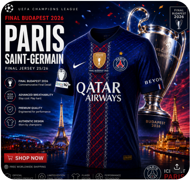 2025/26 PSG Home Soccer Jersey – Paris Saint-Germain Football Shirt Fan Version