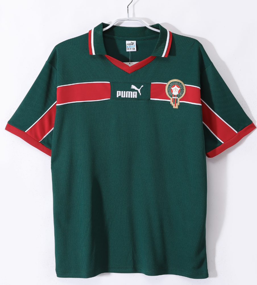Retro 1998 Morocco Home Soccer Jersey – Men's Classic Football Shirt