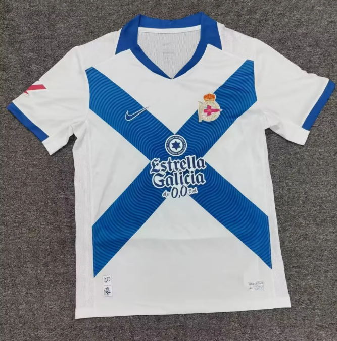 Deportivo La Coruña 26/27 Third Away Jersey - Official Navy Blue Gold Accent Breathable La Liga Hypermotion Match Shirt Fans Version