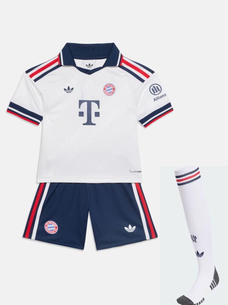 2026/27 Bayern Munich Kids Away Soccer Jersey Kit with Shorts