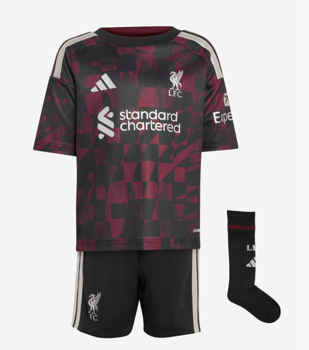 2026/27 Liverpool Kids 3rd kids Soccer Jersey Kit with Shorts