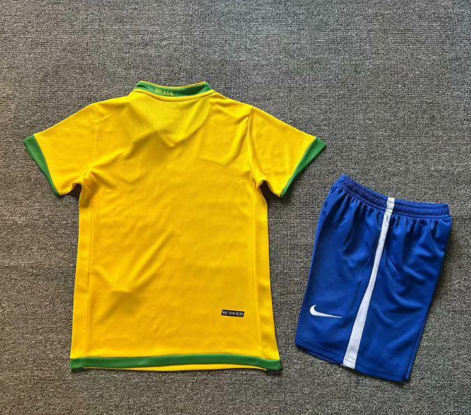 2006 Brazil Home Kids Jersey | Retro Brazil Football Shirt