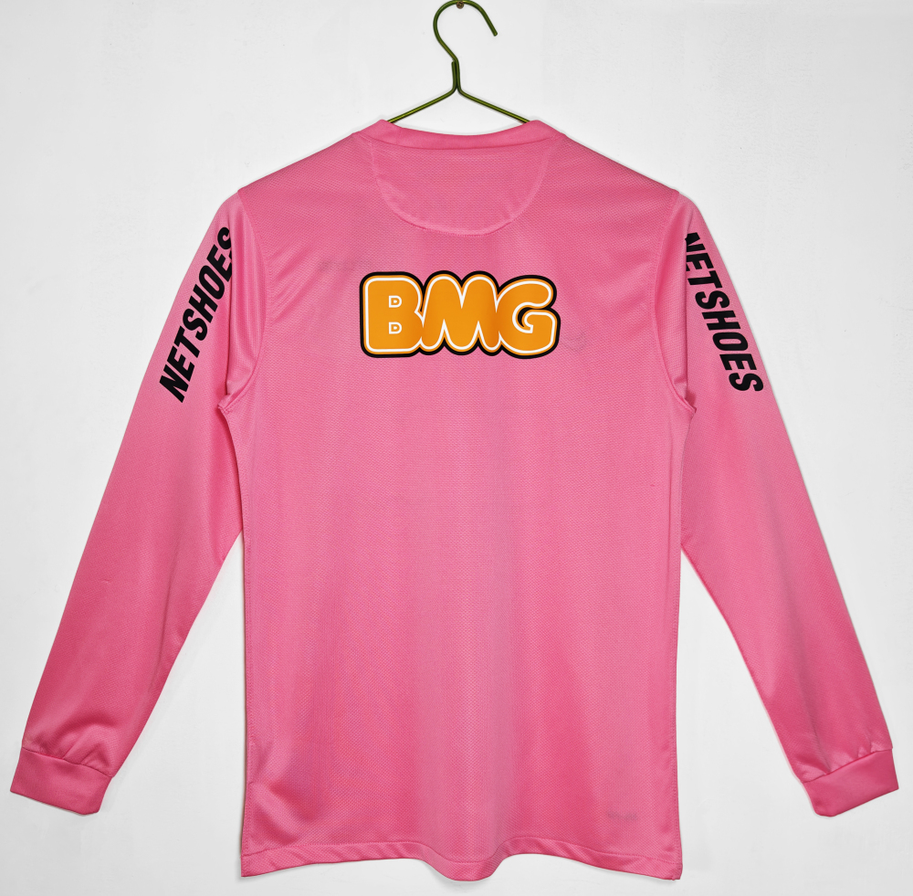 Santos FC 2012 Pink Long Sleeve Jersey Retro Brazilian Football Shirt