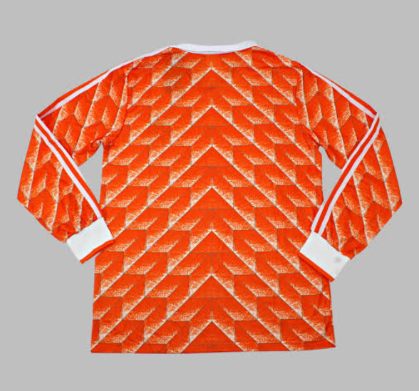 1988 Netherlands Orange Long Sleeve Retro Soccer Jersey