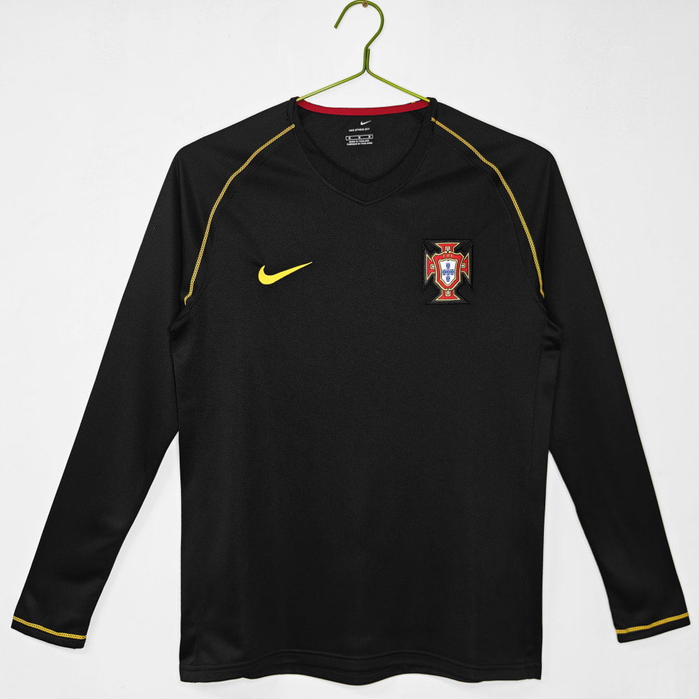 Retro 2006 Portugal Away Long Sleeve RONALDO FIGO SOCCER JERSEYS