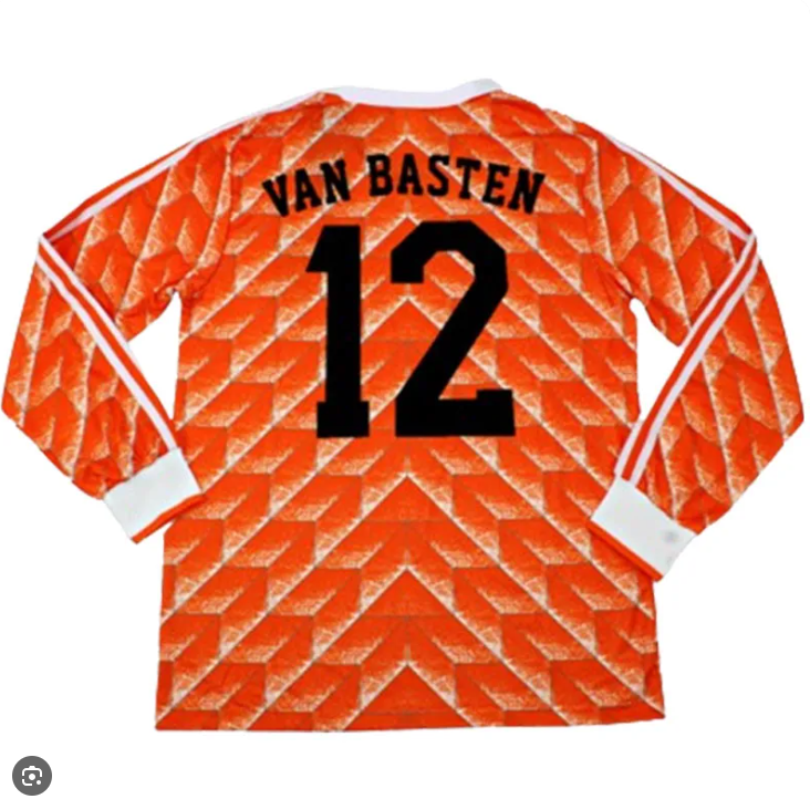 1988 Netherlands Orange Long Sleeve Retro Soccer Jersey