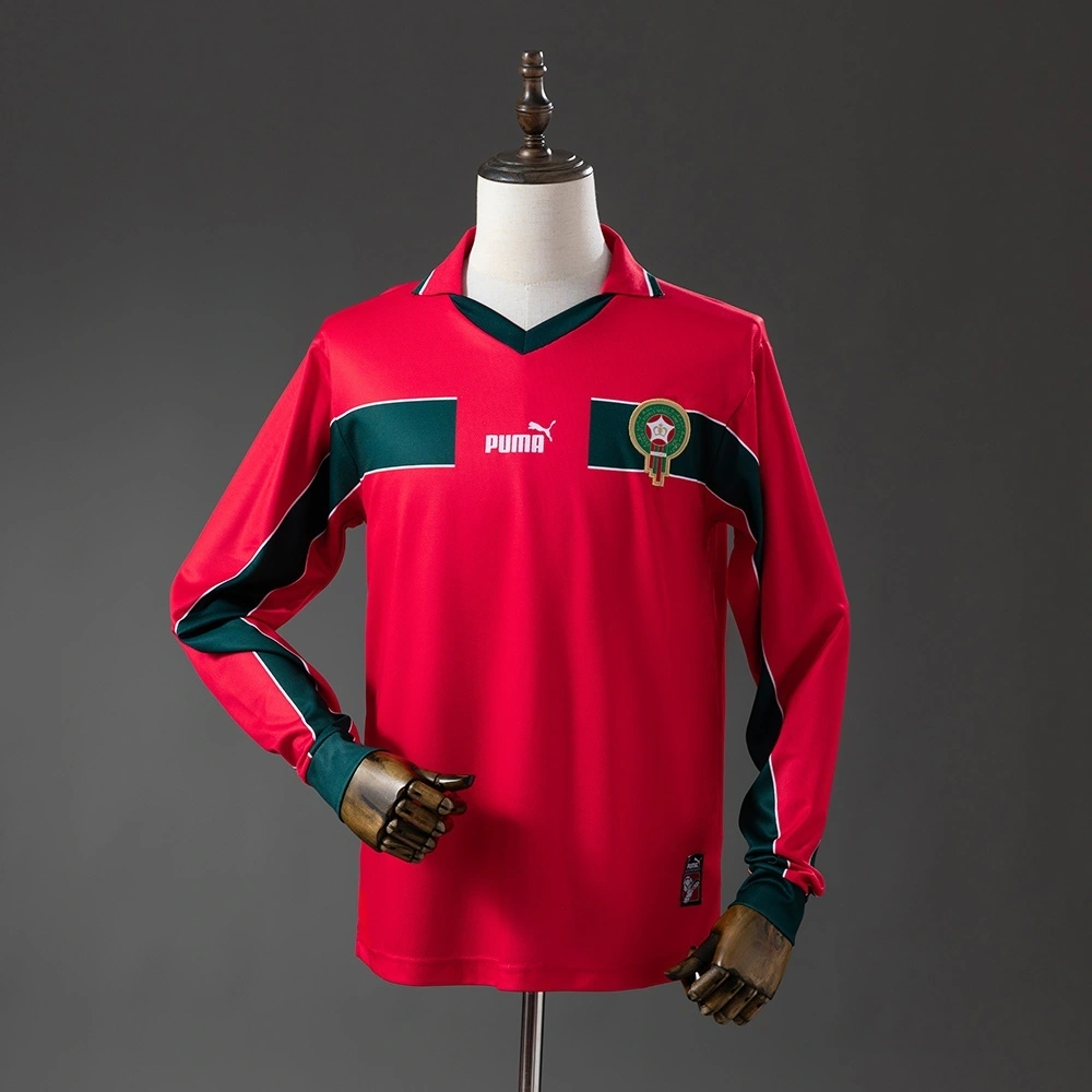 1998  MOROCCO LONG SLEEVE HOME WORLD CUP
