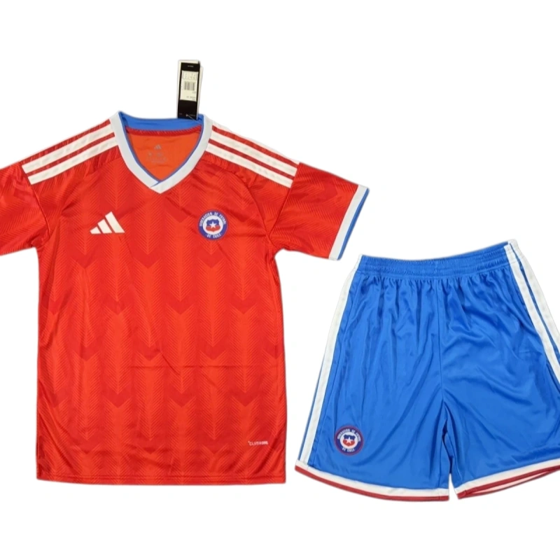 2026 CHILE WORLD CUP HOME KIDS SHORT SLEEVE KIT & JERSEY + SHORTS FAN VERSION