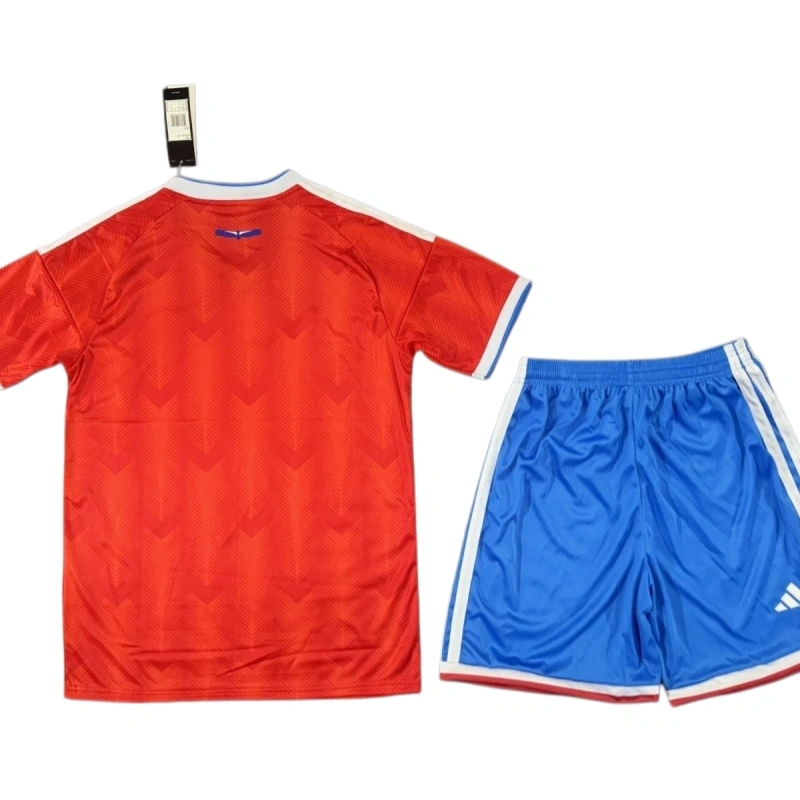 2026 CHILE WORLD CUP HOME KIDS SHORT SLEEVE KIT & JERSEY + SHORTS FAN VERSION