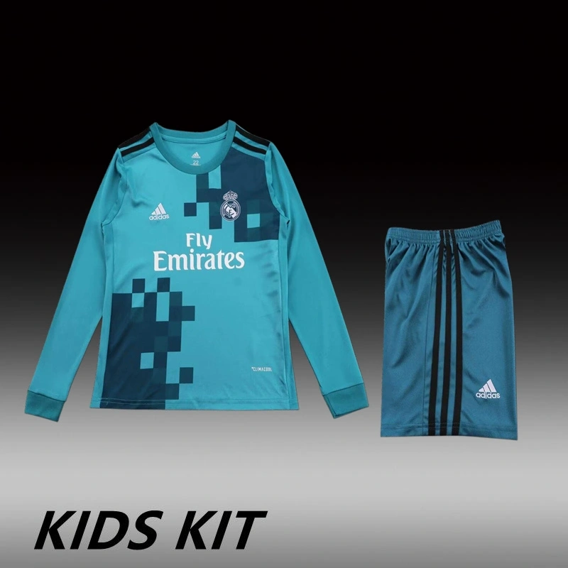 2017-18 REAL MADRID THIRD AWAY LONG SLEEVE KIDS KIT
