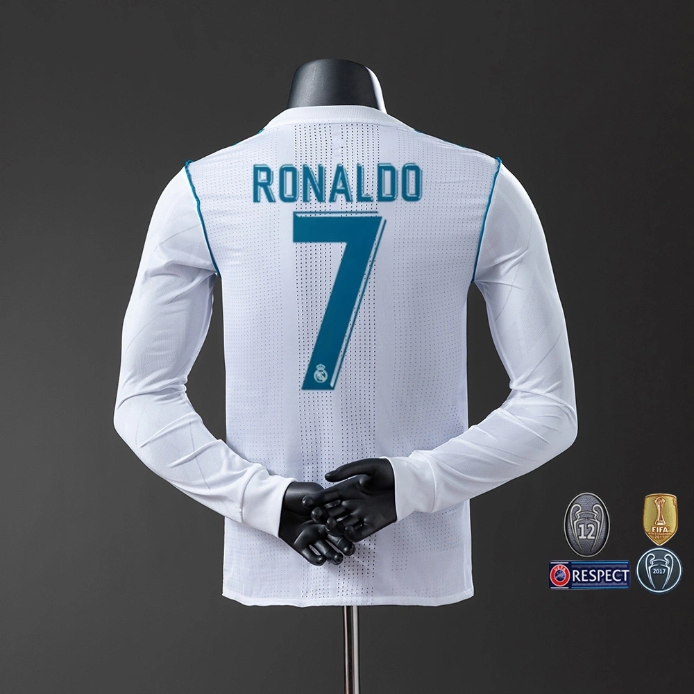 2017-18 REAL MADRID LONG SLEEVE PLAYER VERSION HOME
