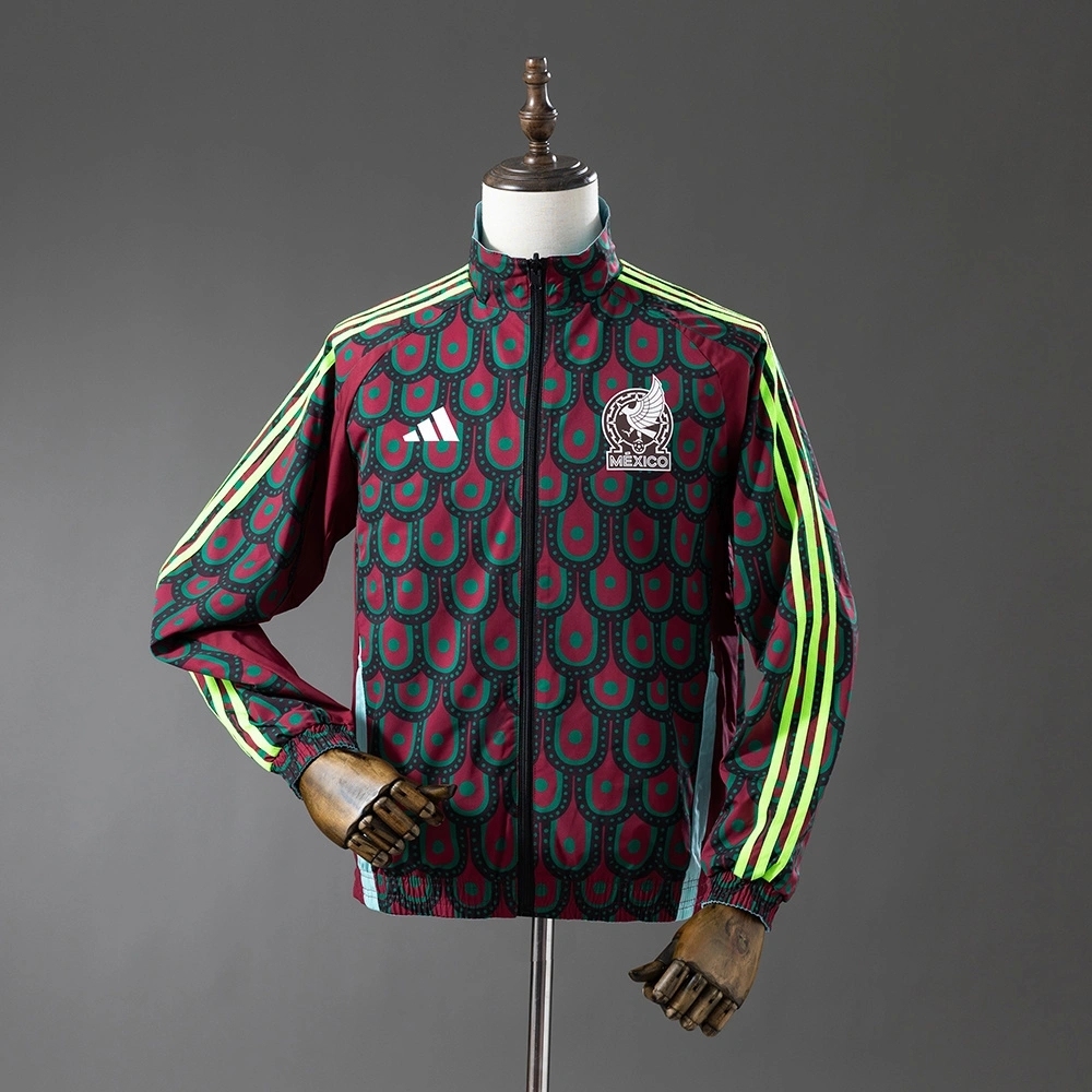 MEXICO REVERSIBLE JACKET WINDBREAKER - RED & SKY BLUE