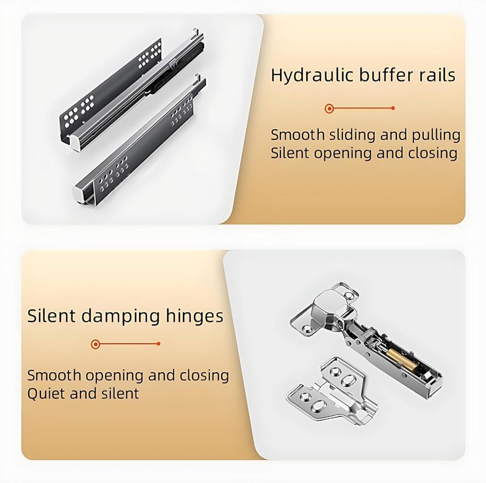 Modern Bathroom Vanity - with Sink and Anti-Fog Mirror | Solid Wood Bathroom Vanity Cabinet in Beige Matte Finish | Seamless Stone Ceramic Sink | Soft-Close Drawers(Smart Mirror,88 in)