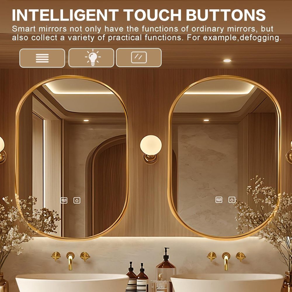Bathroom Vanity - Floating Bathroom Vanity with Double Sinks Includes Irregular Mirrors & Above Counter Sinks|Modern Exquisite Style,Hidden Handle,LED Smart Defog Mirror(72IN)