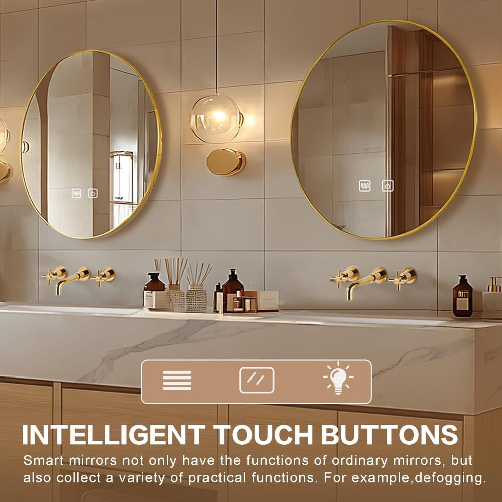 Bathroom Vanity - Modern Bathroom Vanity with Double Sinks Includes Log Style Surface & Symmetrical Cabinets|Log Country Style,Hidden Handle,LED Smart Defog Mirror(72IN)