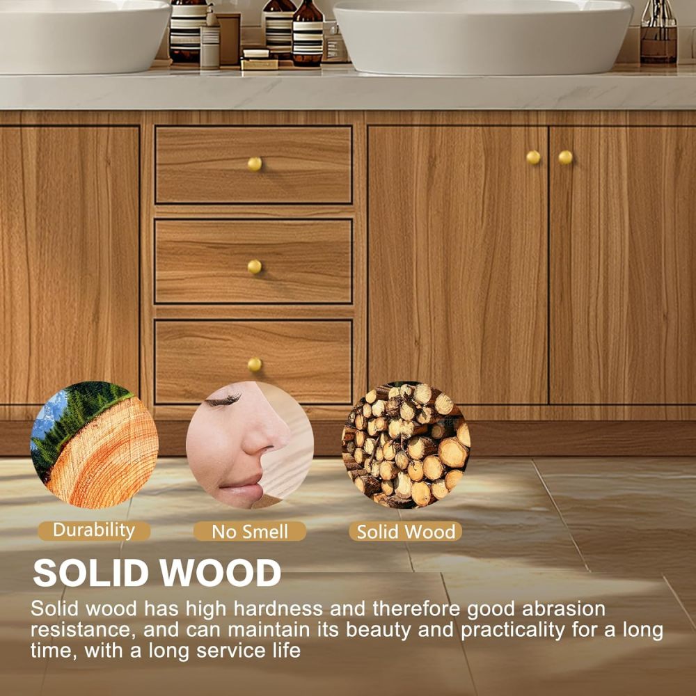 Bathroom Vanity - Modern Bathroom Vanity with Double Sinks Includes Solid Wood Cabinet & Round Mirror|American Country Style,Large Storage Space(80IN)
