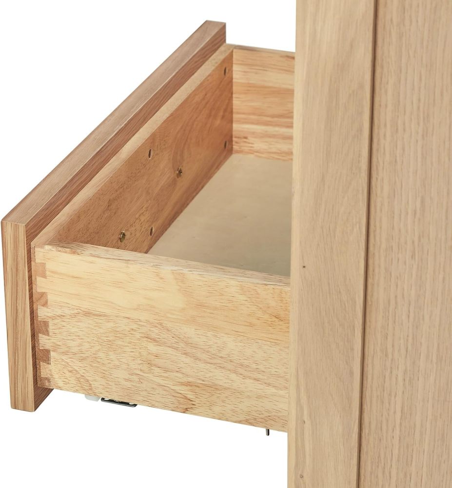 ARIEL Double Bathroom Vanity 73 inch White Oak with Rectangle Sink, 1.5 inch Edge Pure White Quartz Countertop & Backsplash, 4 Soft Closing Doors, 6 Full Extension Dovetail Drawers, Matte Black