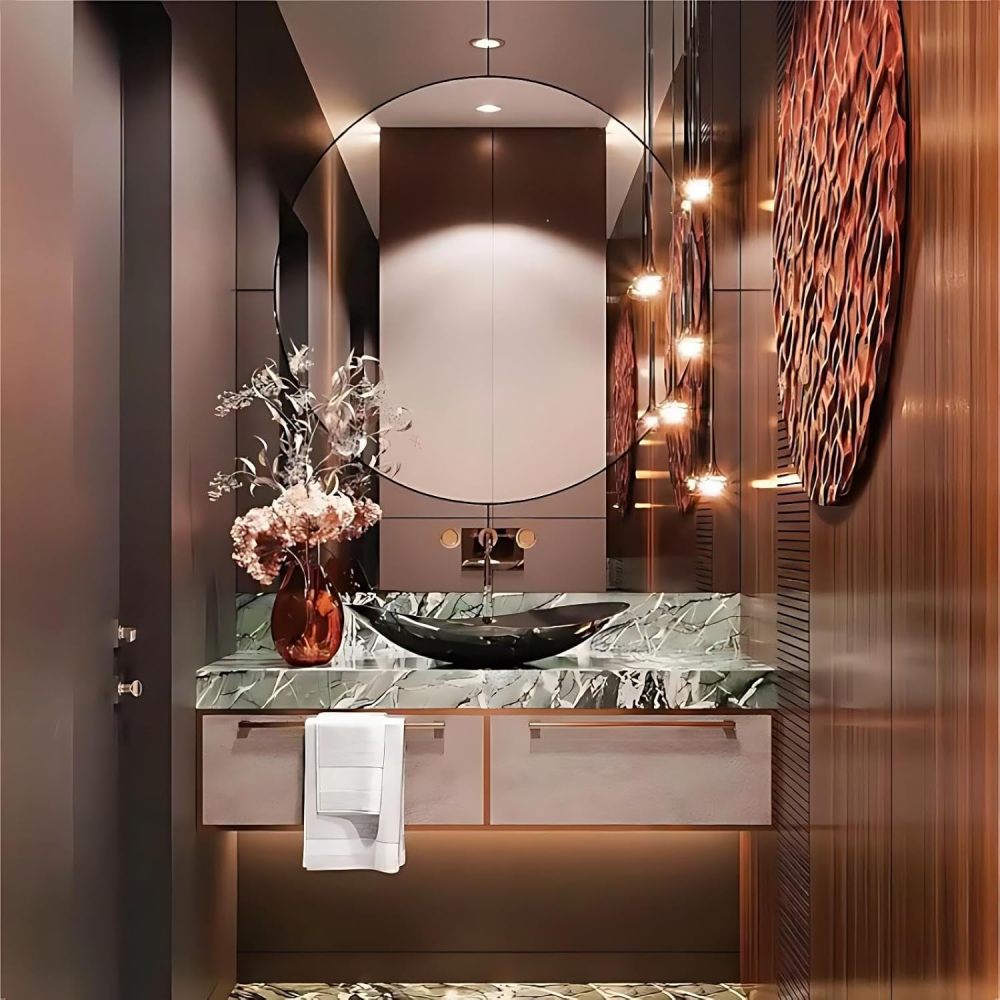 36IN Bathroom Vanity with Sink - Modern Bathroom Vanity with Smart Defog Mirror, One-Touch Defog & Lighting, Floating Sink Cabinet with 2 Drawers, No Assembly Required, Off-White Mirror