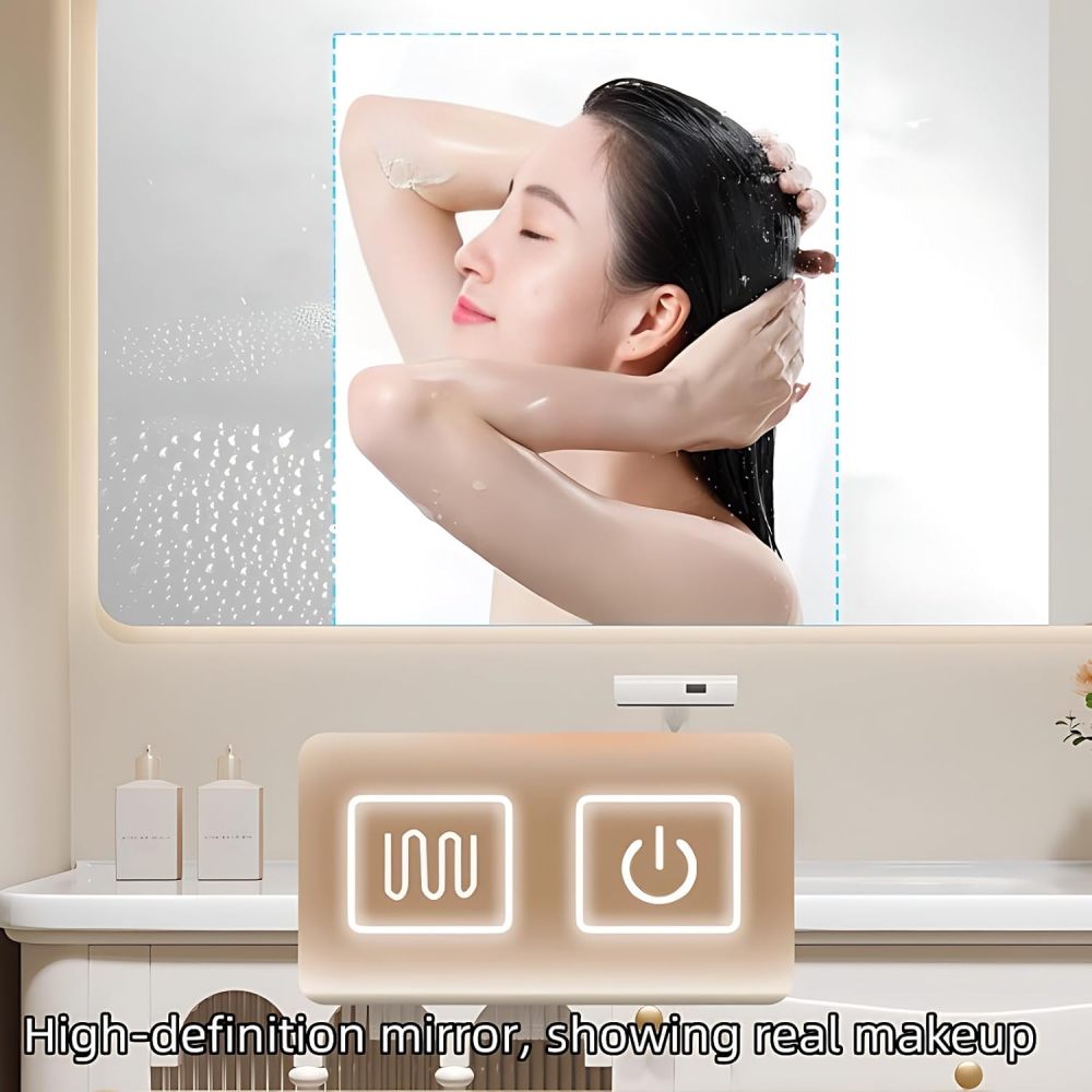 Bathroom Vanity with Sink - Modern Bathroom Sink Cabinet, Bathroom Vanities with Smart Mirror and Faucet -Multi-Layer Solid Wood Material (Black Wall Cabinet, 92")
