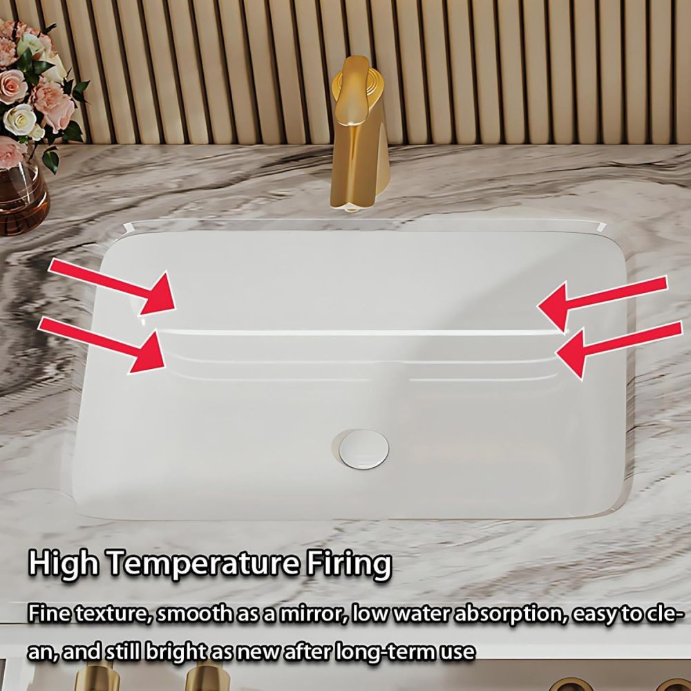 54IN Bathroom Vanity with Sink - Wall-Mounted Bathroom Sink Cabinet with Motion Sensor Light, Smart Anti-Fog Mirror, Water Proof, Customizable Size - Complete Accessories, White