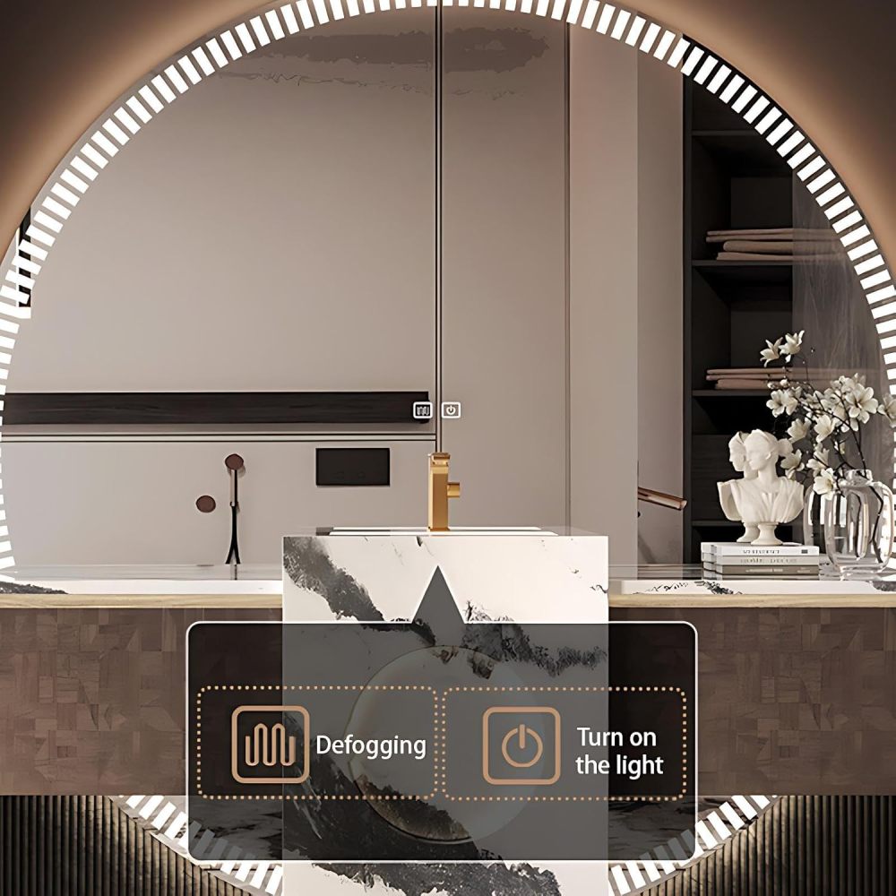 60IN Bathroom Vanity with Sink - Modern Bathroom Vanity Cabinet with Motion Sensor Light, Single Floating Sink, Smart Anti-Fog Mirror, Customizable Size - Complete Accessories, Style B