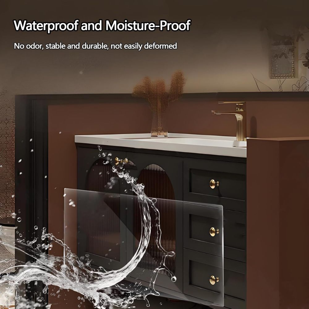 46IN Bathroom Vanity with Sink - Industrial Style Single Floating Sink Cabinet, Bathroom Vanity Cabinet with Smart Defogger Mirror & Seamless Sink, Storage Space - Easy to Install, Style C