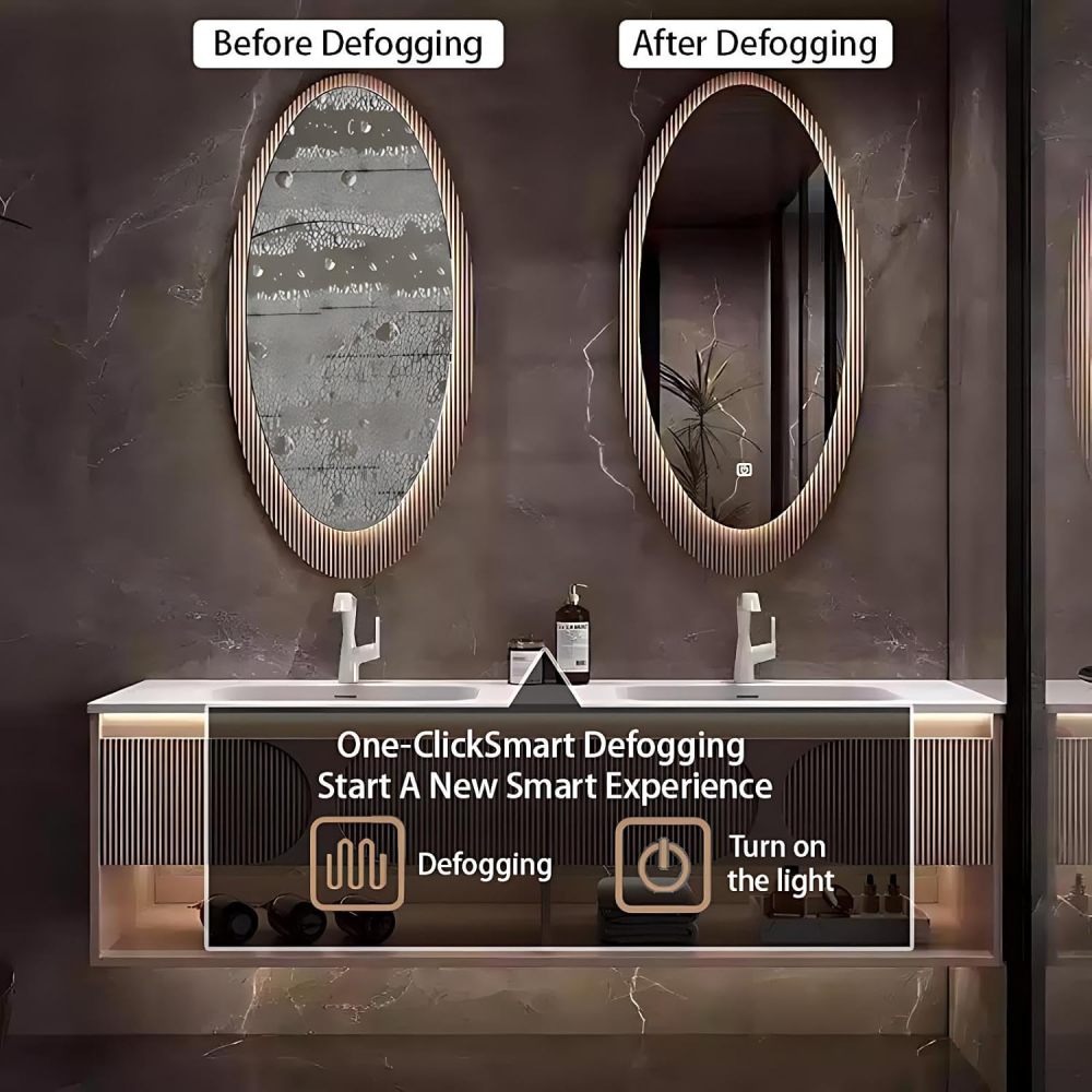 96IN Bathroom Vanity with Sink - Bathroom Sink Cabinet with Motion Sensor Lighting, Floating Vanity, Smart Defog Mirror, Multi-Layer Solid Wood - Complete Accessories,Style A