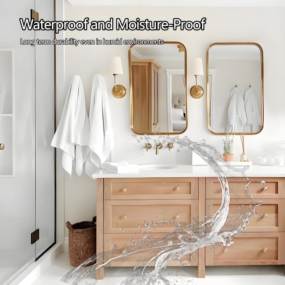 78IN Farmhouse Bathroom Vanity with Sink - Bathroom Vanity Cabinet, Double Floating Sink Design with Waterproof & Storage Space, Multilayer Solid Wood - Easy to Install, Brown