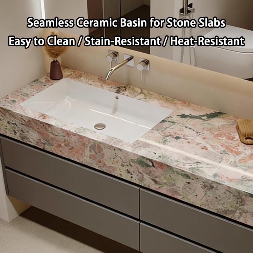 68IN Bathroom Vanity - Solid Wood Bathroom Vanity Set with Seamless Sink & Smart Defog Mirror, Anti-Fog Technology & Light, Floating Sink with 4 Large Capacity Drawers, Gray