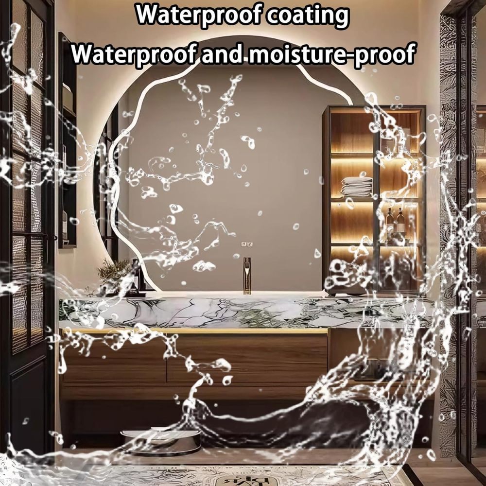 80IN Bathroom Vanity - Floating Bathroom Vanity with Sink & Smart Defog Mirror, One-Touch Defog & Lighting, Solid Wood Sink Cabinet with 2 Drawer, No Assembly Required, Wood