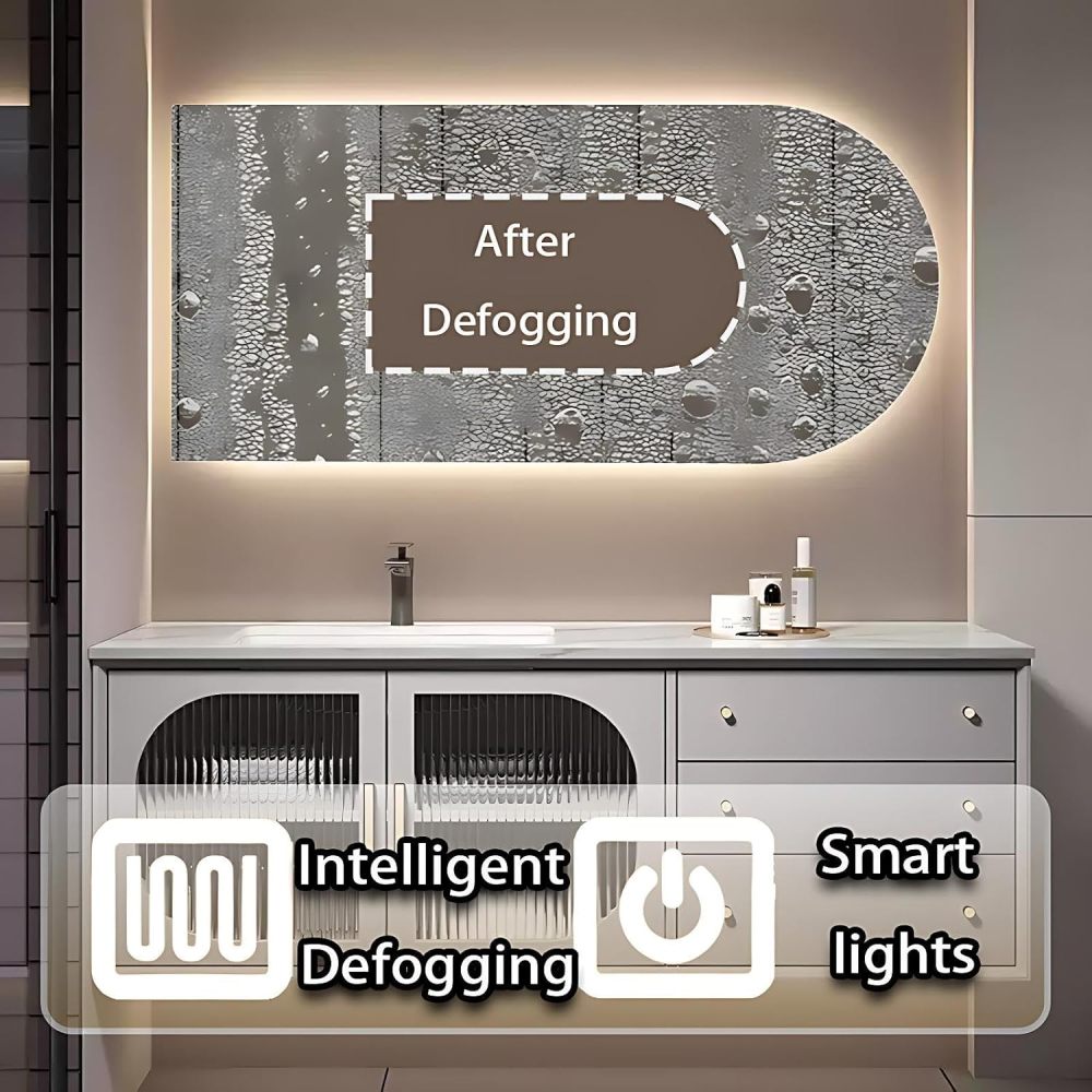 82IN Bathroom Vanity with Sink - Bathroom Sink Cabinet with Storage, Wall-Mounted Vanity, Intelligent Defogging, Easy to Clean, Waterproof, Customizable - Complete Accessories, Style D