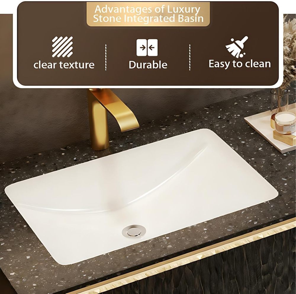 80IN Bathroom Vanity with Sink - Bathroom Sink Cabinet with Motion Sensor Lighting, Wall-Mounted Vanity, Intelligent Defogging, Waterproof, Customizable - Complete Accessories, Brown