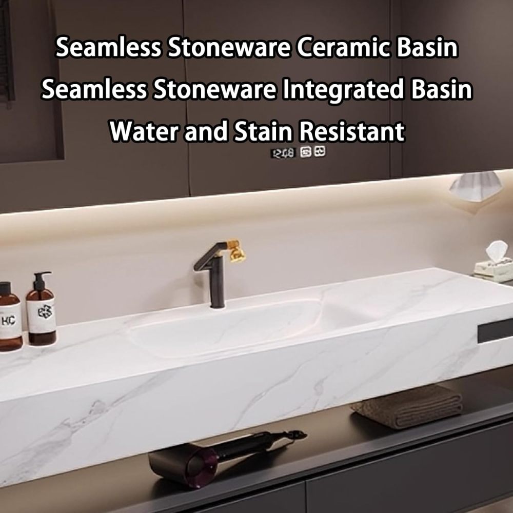 52IN Bathroom Vanity - Stylish Bathroom Vanity with Sink & Multiple Storage Area, Simple Sink Cabinet with Makeup Vanity & Smart Defog Mirror, Includes Makeup Stool, No Assembly Required,