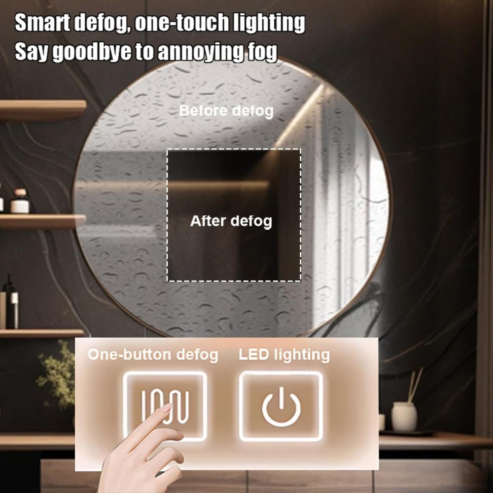 Bathroom Vanity with Sink - Floating Bathroom Vanity with Smart Anti Fog Mirror, Elegant Sink Cabinet with Multifunctional Storage, Complete Accessories (74IN,Sintered Stone)