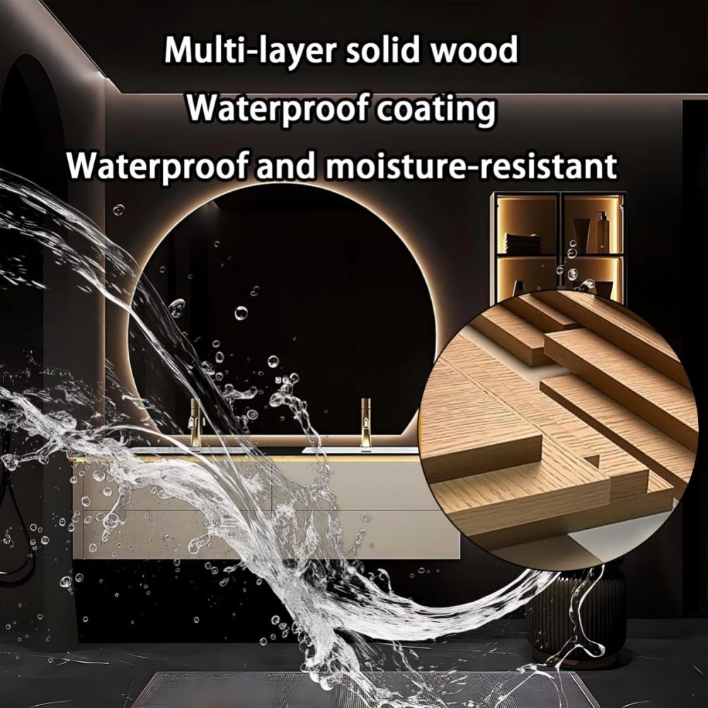 64IN Double Sink Bathroom Vanity - Luxury Bathroom Vanity with Smart Defog Mirror, One-Touch Defog & Lighting, Floating Sink Cabinet with 2 Drawers, Includes a Stool, White