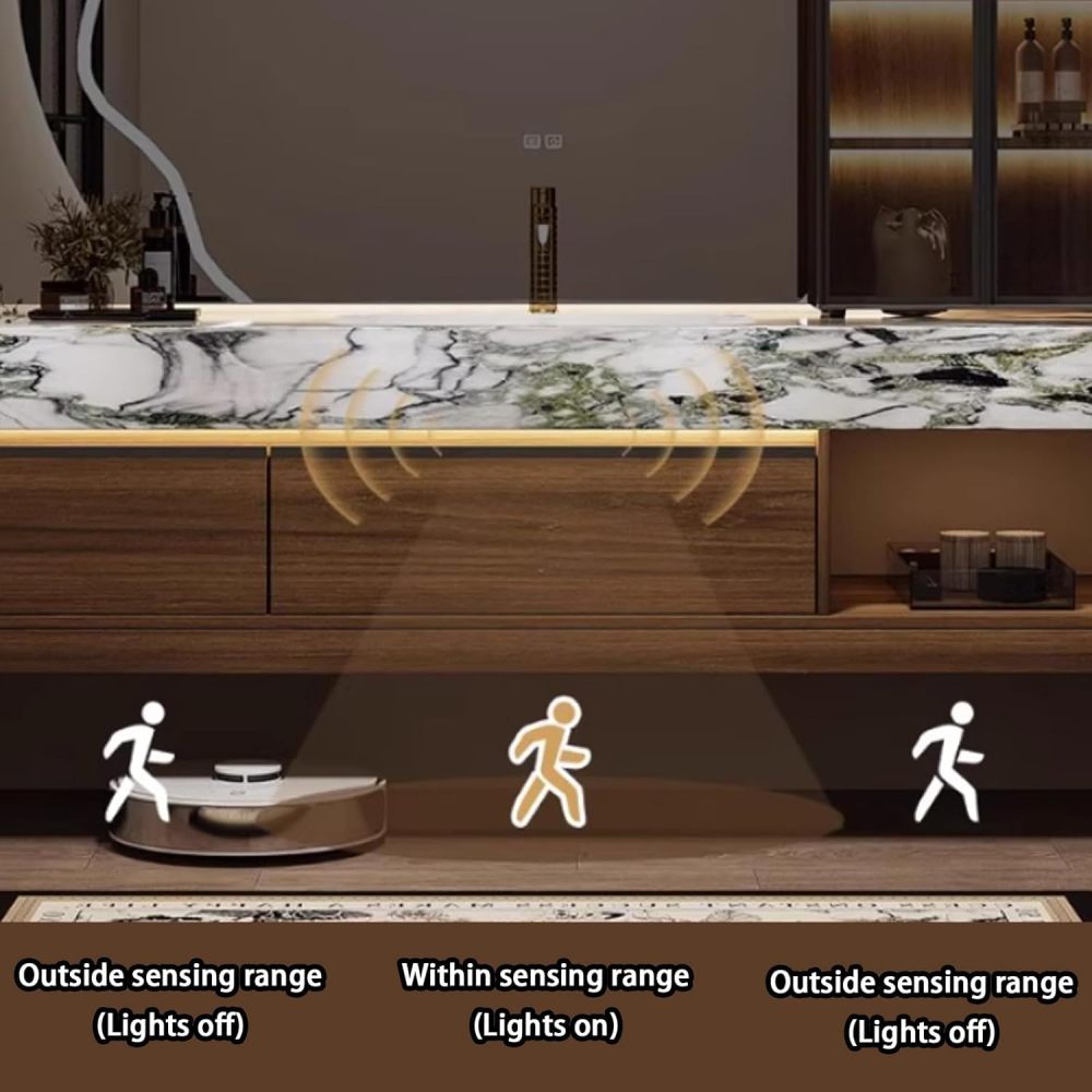 80IN Bathroom Vanity - Floating Bathroom Vanity with Sink & Smart Defog Mirror, One-Touch Defog & Lighting, Solid Wood Sink Cabinet with 2 Drawer, No Assembly Required, Wood