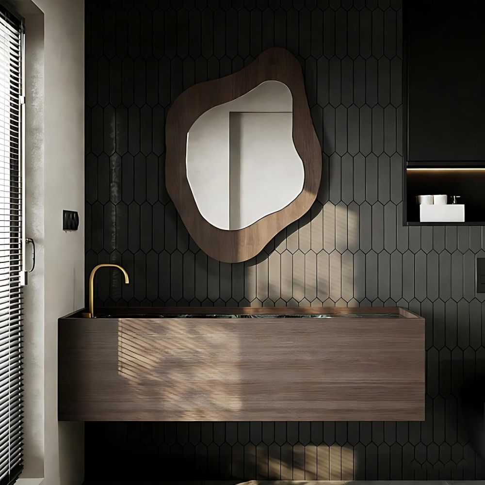 60IN Bathroom Vanity with Sink - Single | Double Floating Sink Design, Solid Wood Bathroom Vanity Cabinet with Intelligent Defogging, Easy to Clean - Complete Accessories, Single Sink