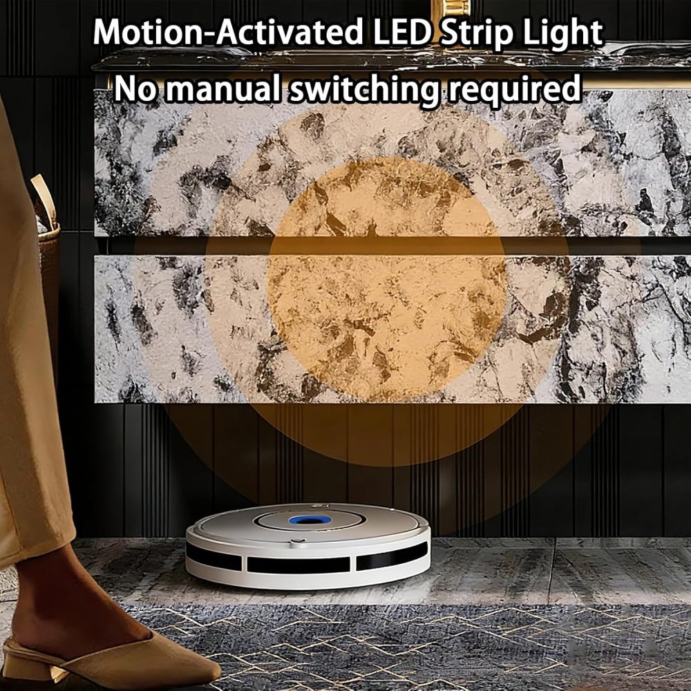 52IN Bathroom Vanity - Luxury Bathroom Vanity with Sink & Multiple Storage Area, Modern Sink Cabinet with Smart Defog Mirror and Smart Motion Sensor Light, No Assembly Required, Brown